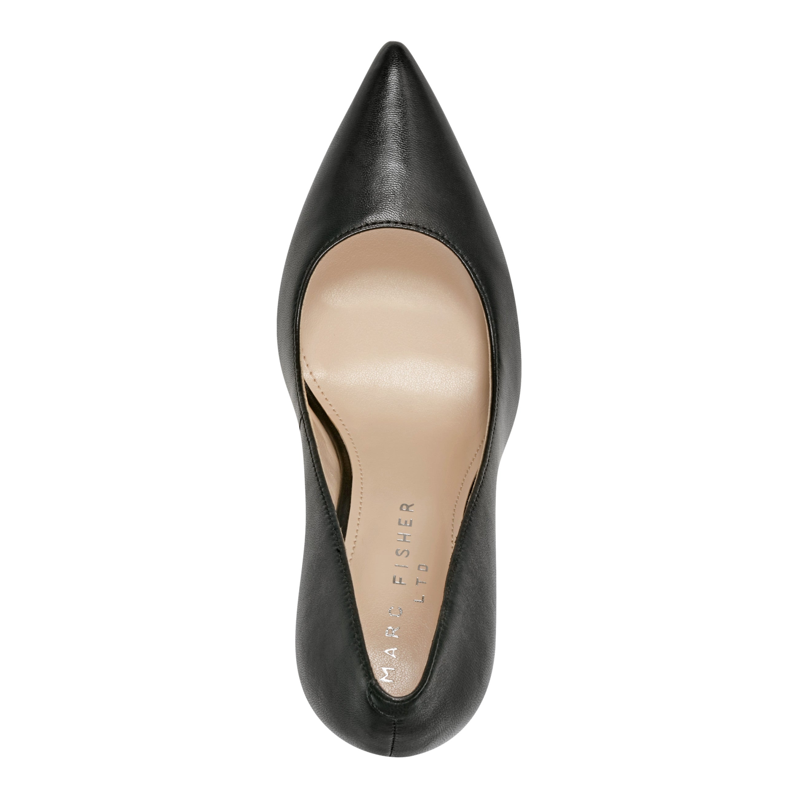 Abilene Leather Block Heel Pointy Toe Pump