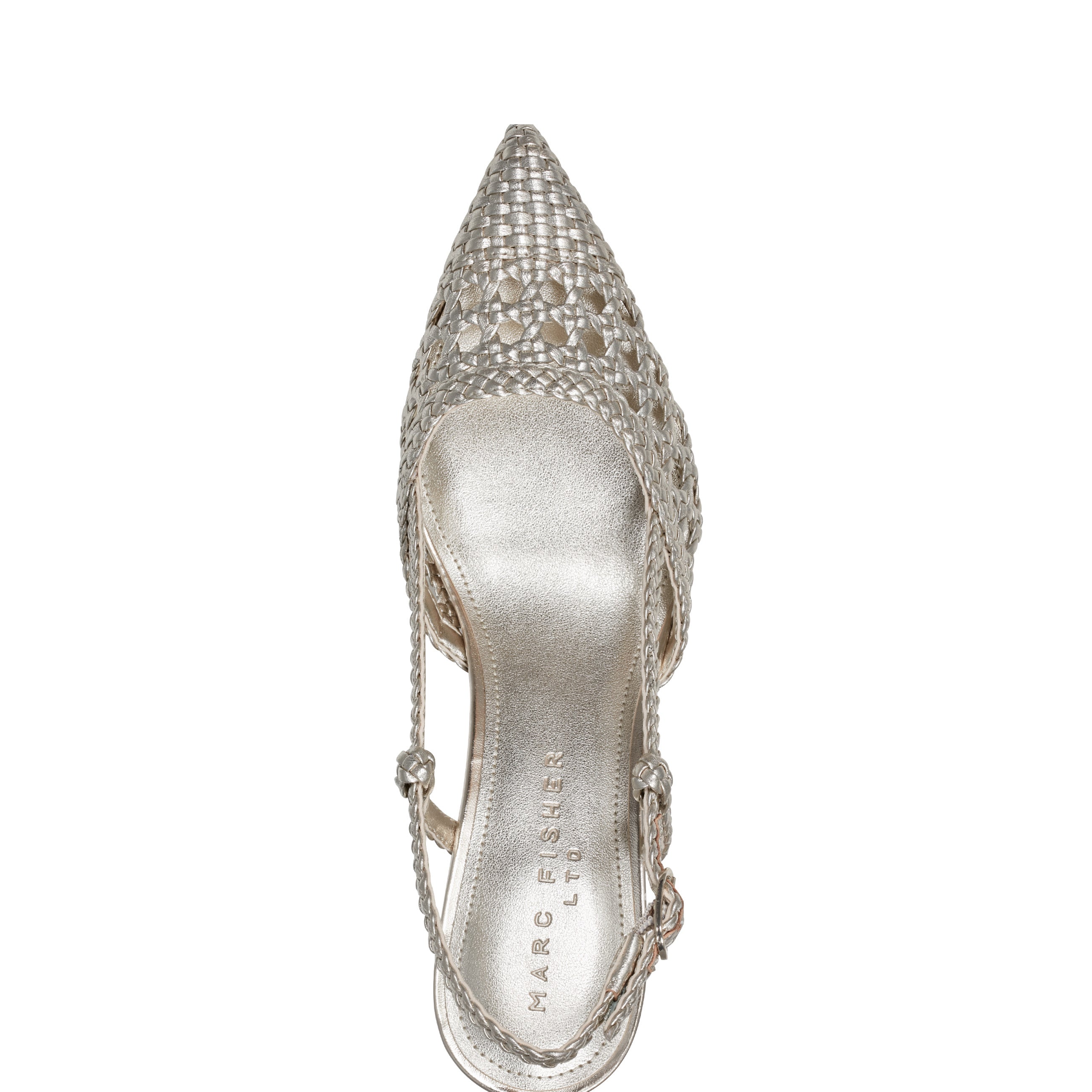 Zunnie Block Heel Woven Slingback Pump