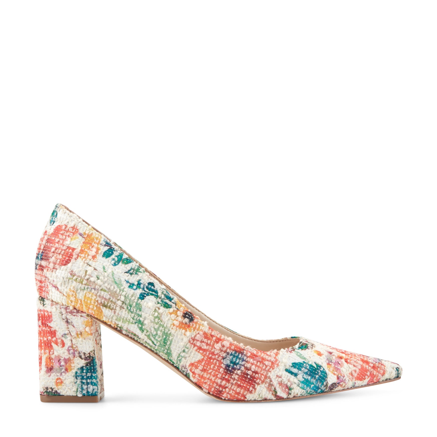 Women's Zala Block Heel Pointy Toe Pump - Floral | Marc Fisher