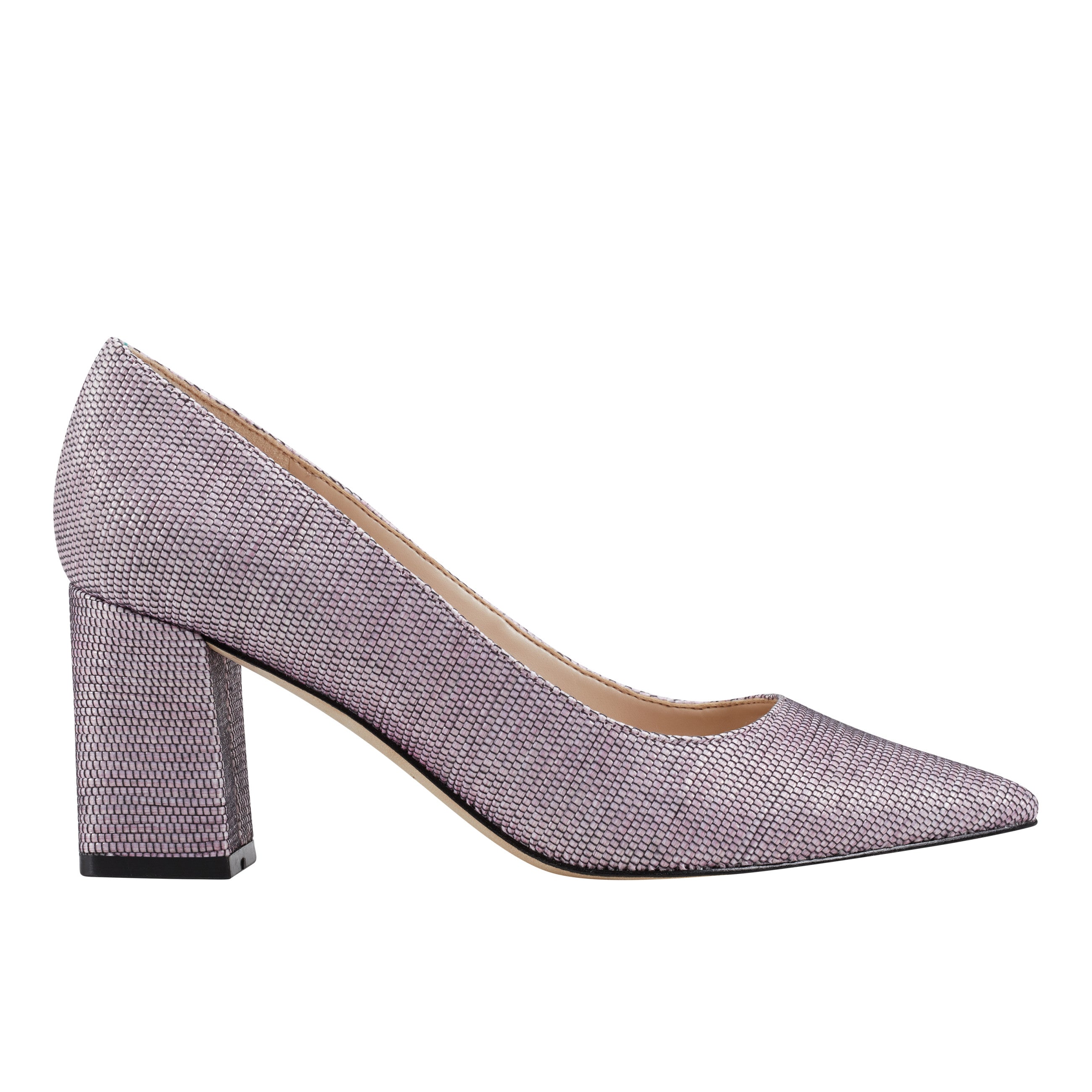 Zala Block Heel Pointy Toe Pump