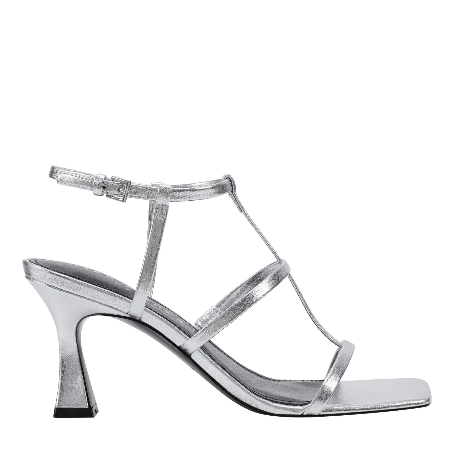 Marc Fisher LTD Dennie Women's Sandals Silver Leather : 6 M Marc Fisher LTD Dennie Women's Sandals Silver Leather : 6 M