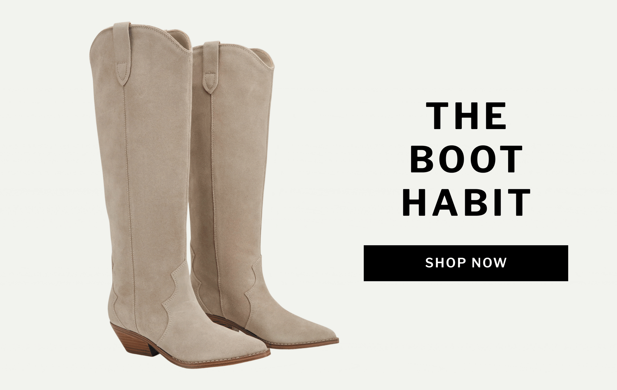 editorial banner featuring boots