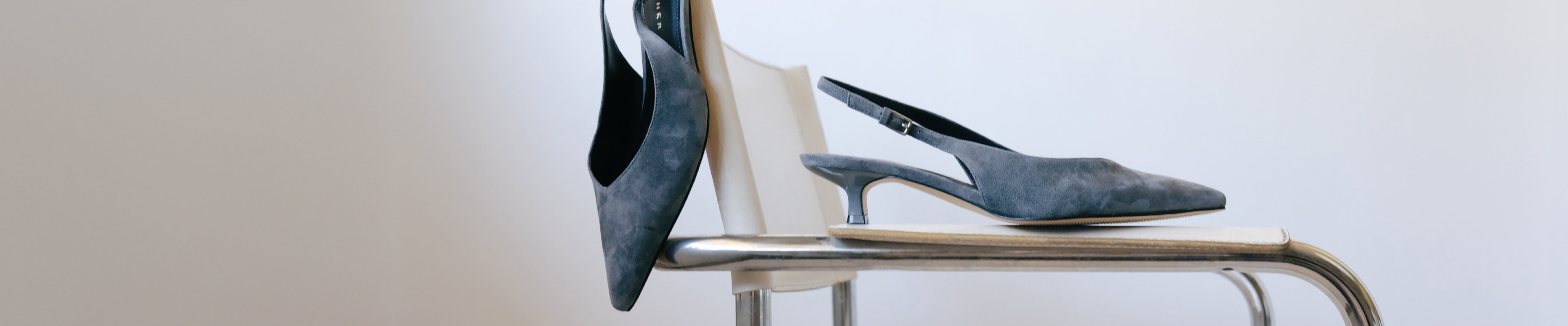 Editorial banner featuring heels & pumps