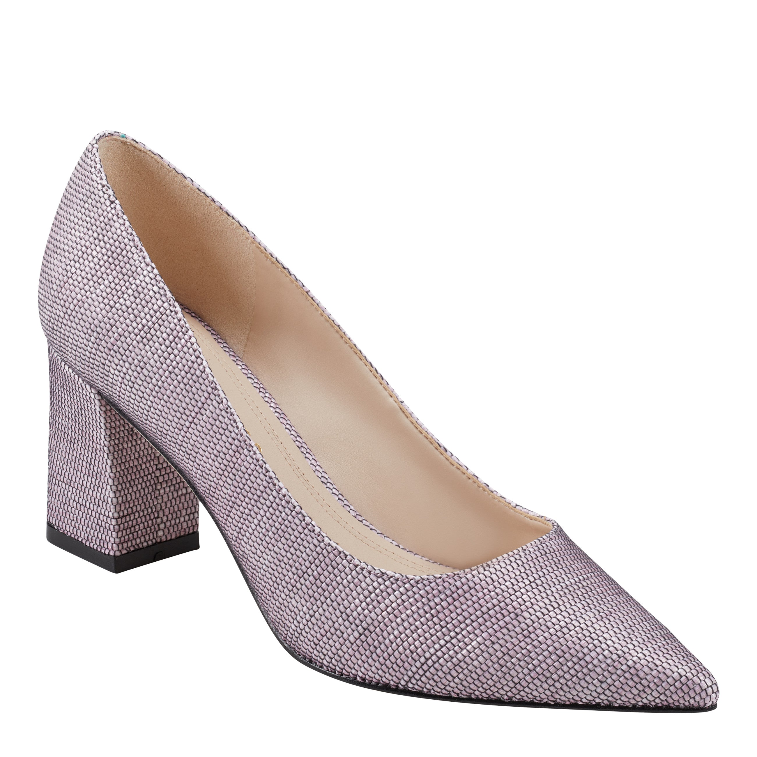 Zala Block Heel Pointy Toe Pump