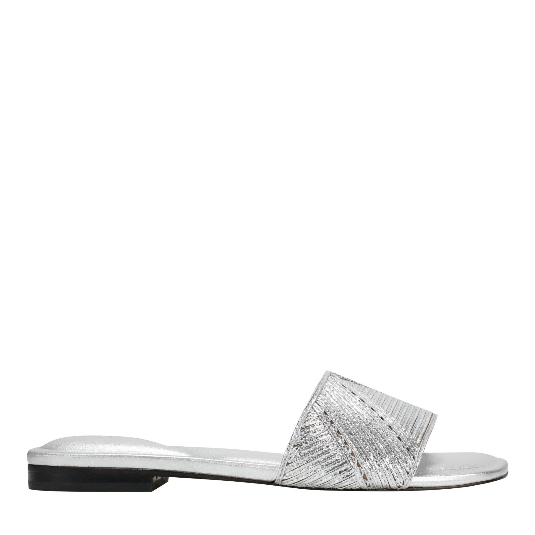 flat silver dress sandals Women's Not Looking Back Flat Sandals in Silver Size 10
