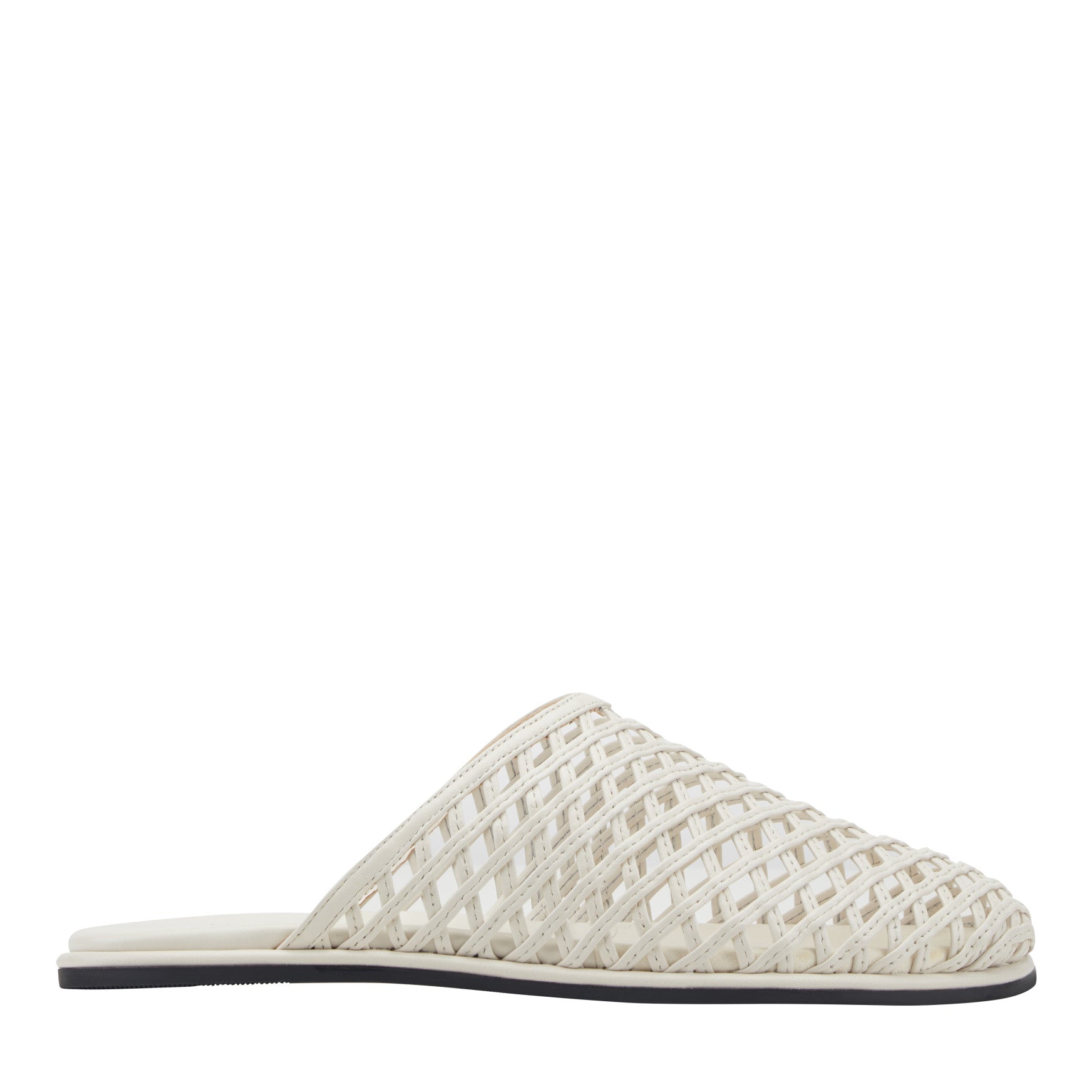 Women's Lynzi Woven Leather Mule - Ivory Leather | Marc Fisher