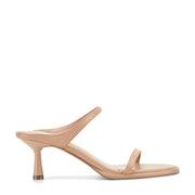Alonde Leather Heeled Slide Sandal