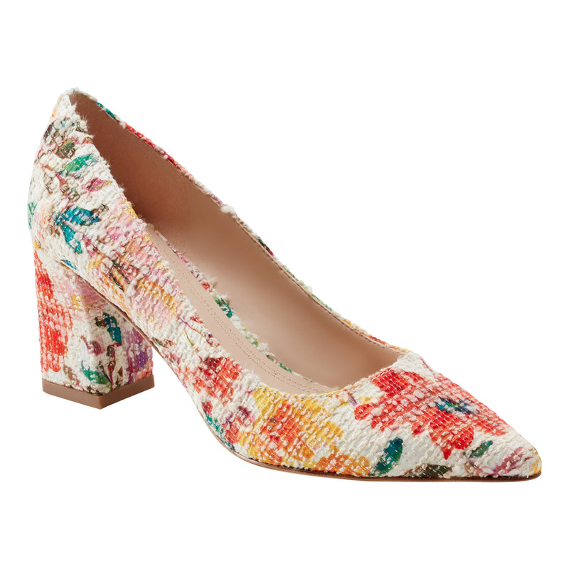 Zala Block Heel Pointy Toe Pump