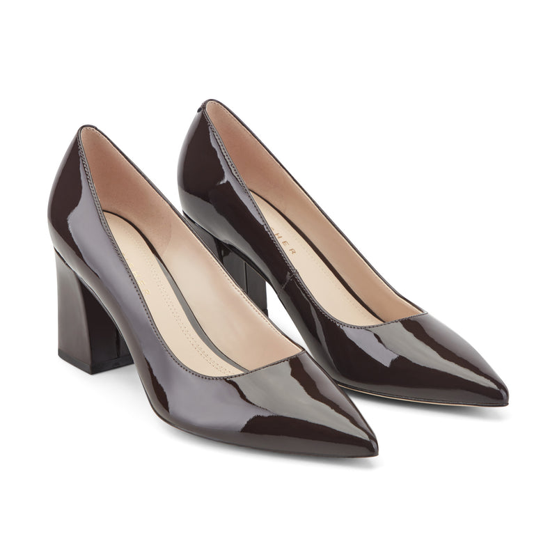 Zala Block Heel Pointy Toe Pump