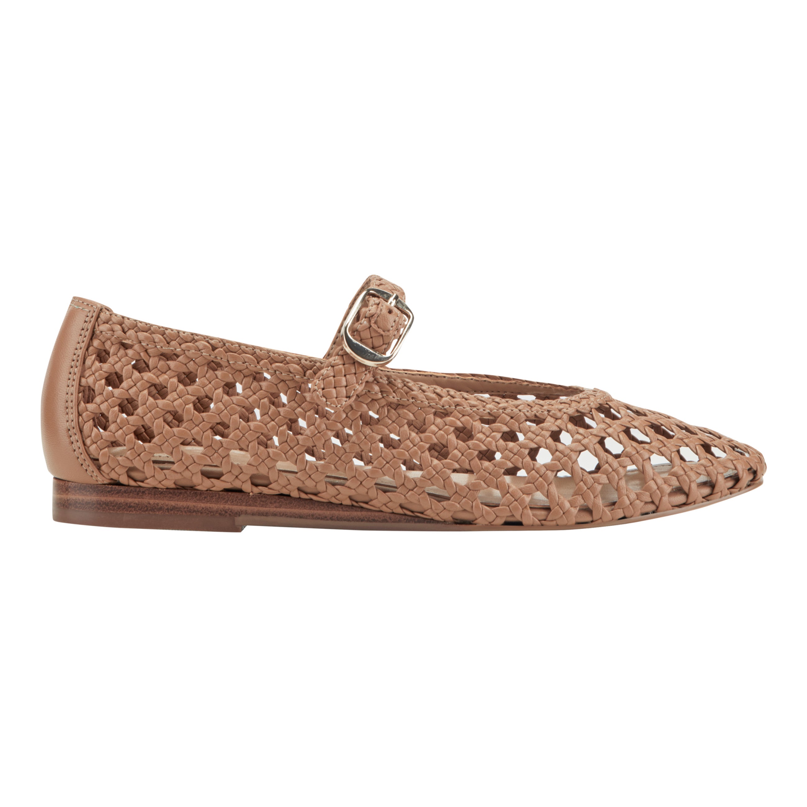 Evonna Woven Leather Mary Jane Ballet Flat