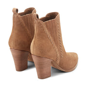Alvira Leather Western Ankle Bootie