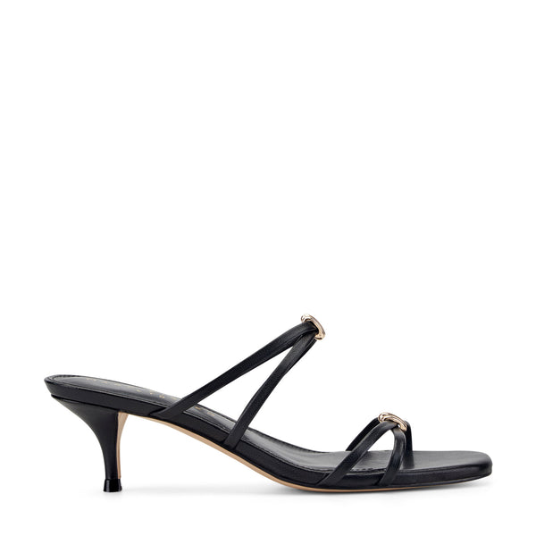 Women's Baizel Leather Mule Sandal - Black Leather | Marc Fisher