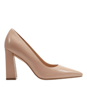 Minny Leather Block Heel Pump