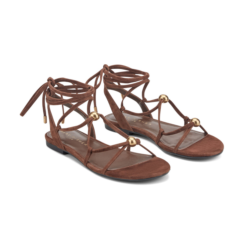 Ellan Ankle Wrap Leather Sandal