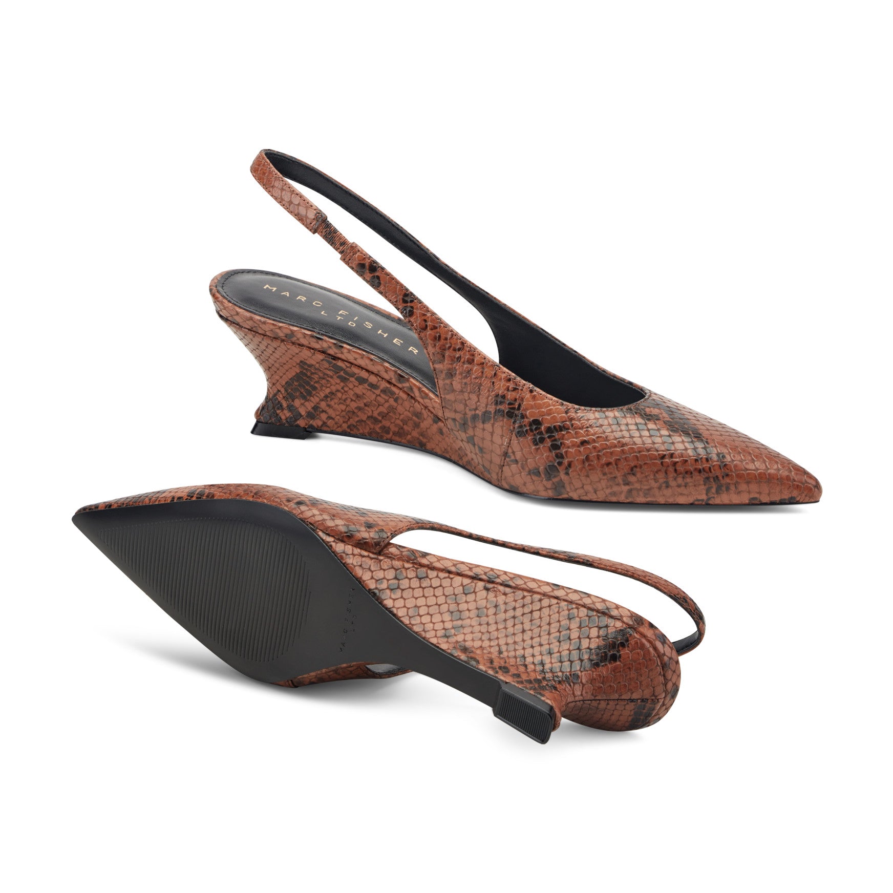 Taten Leather Wedge Slingback Pump