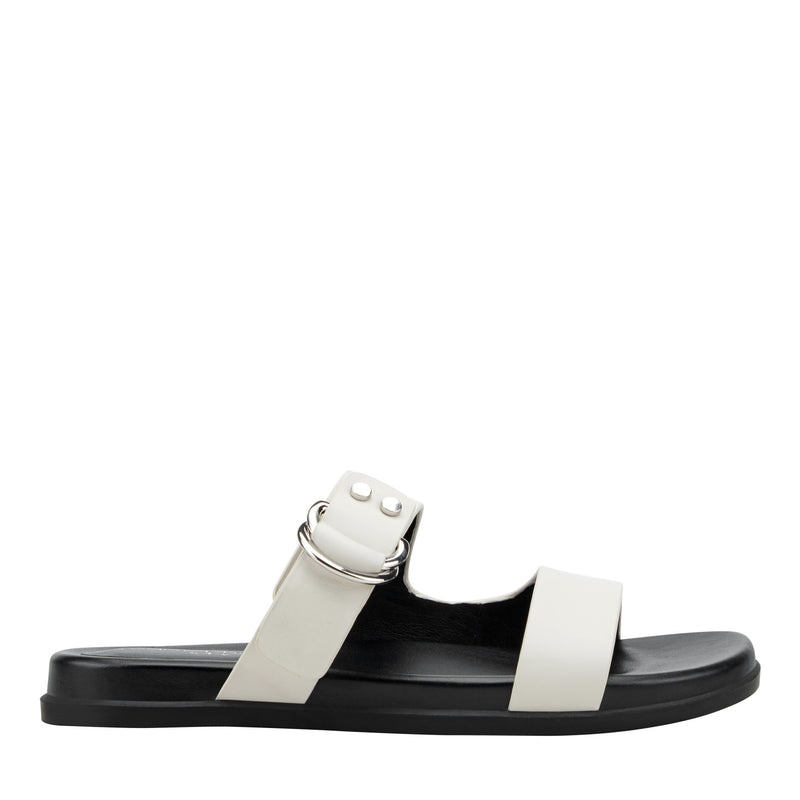 Gia Flat Leather Sandal