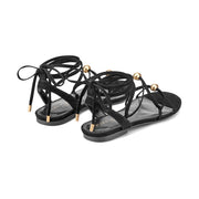 Ellan Ankle Wrap Leather Sandal