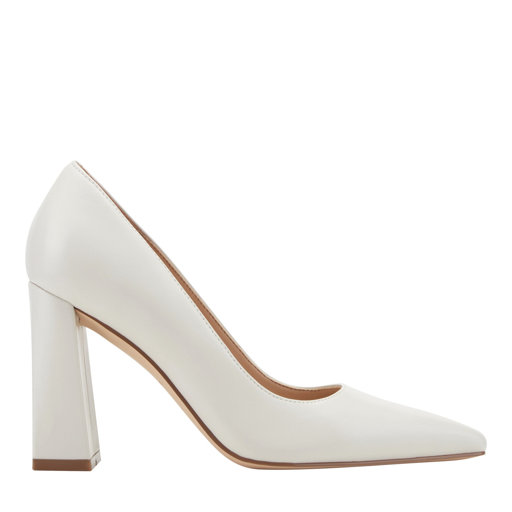 Minny Leather Block Heel Pump