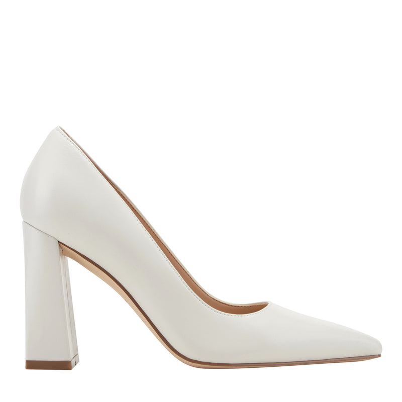 Minny Leather Block Heel Pump