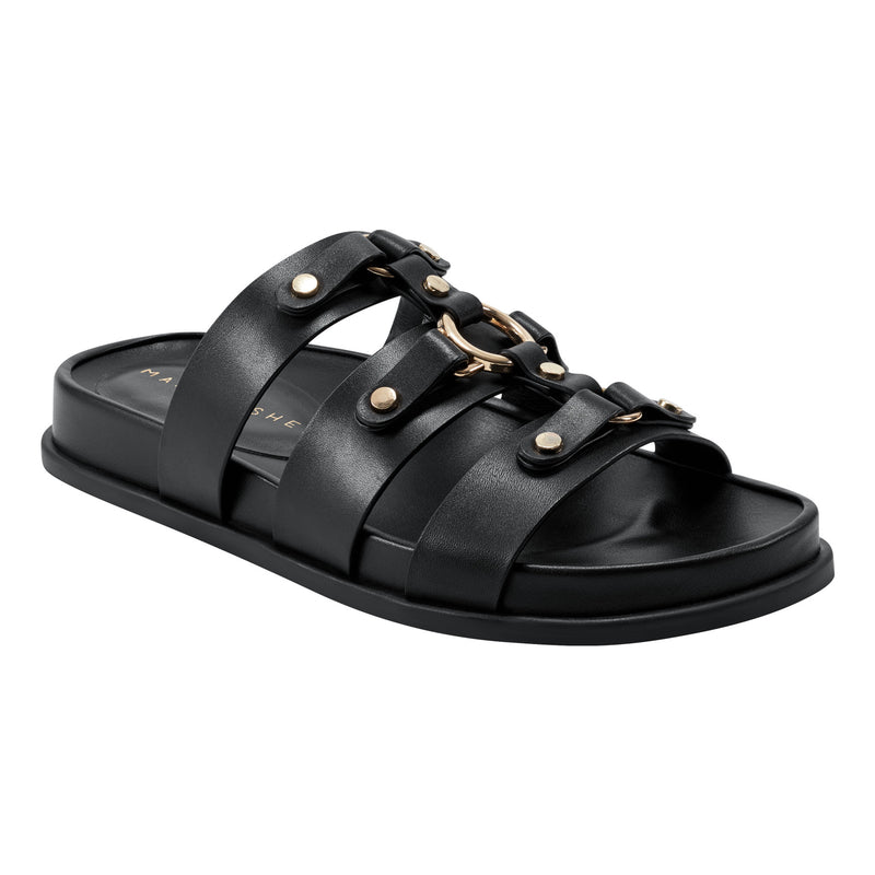 Verity Flat Leather Footbed Sandal