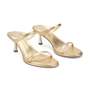 Alonde Leather Heeled Slide Sandal