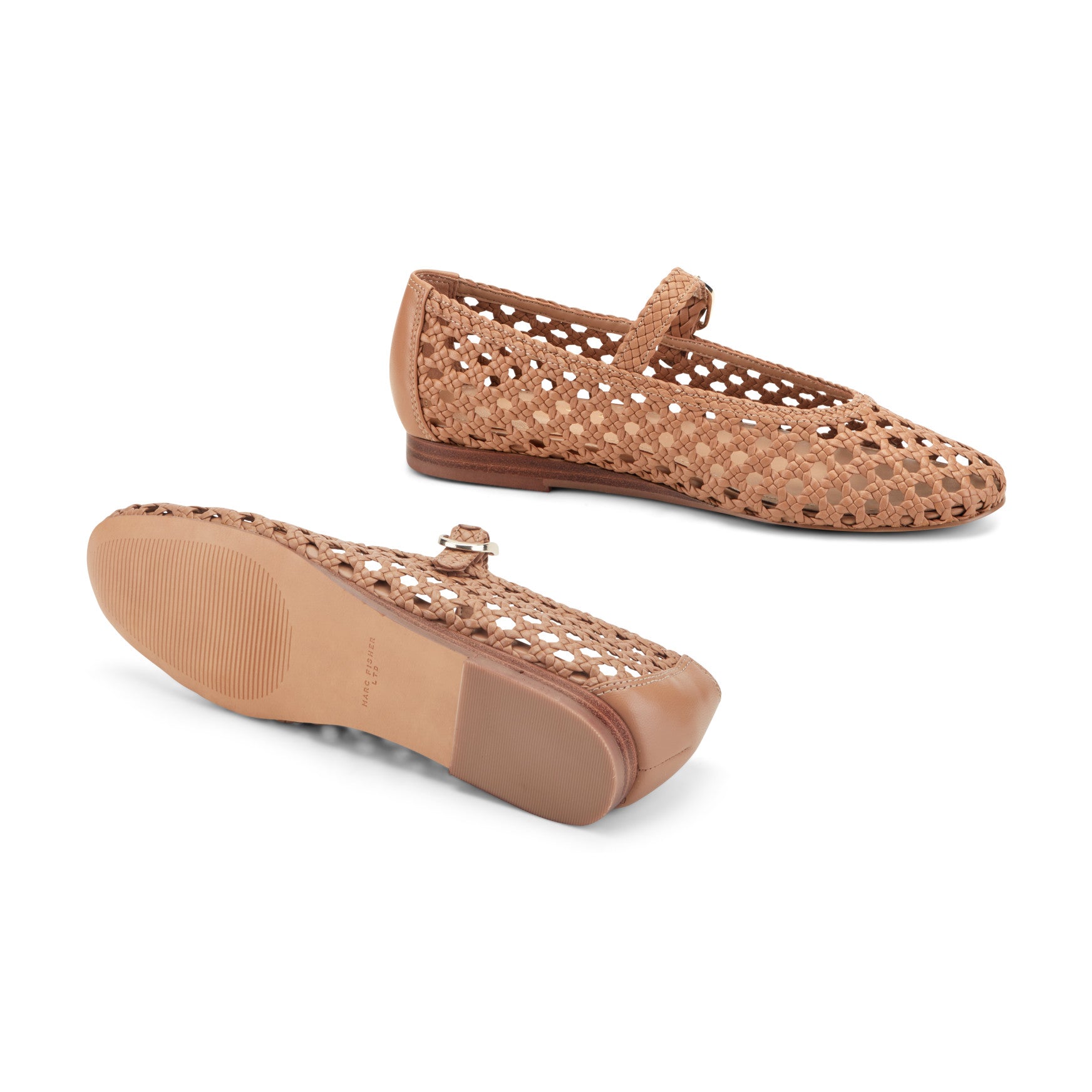 Evonna Woven Leather Mary Jane Ballet Flat