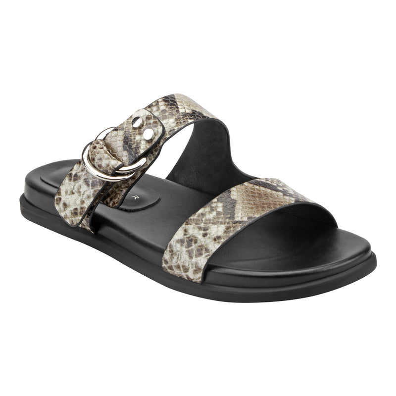 Gia Flat Leather Sandal