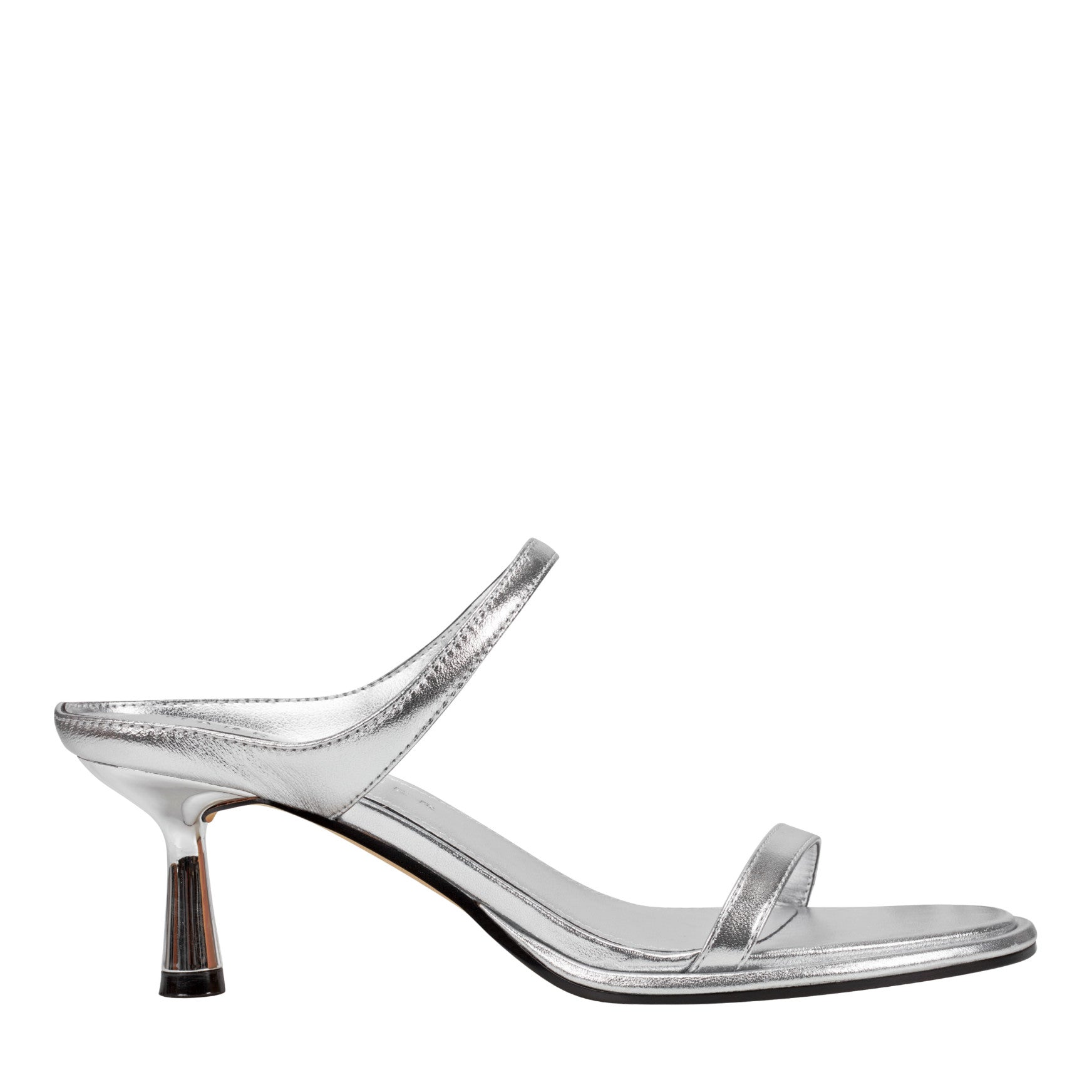 Alonde Leather Heeled Slide Sandal