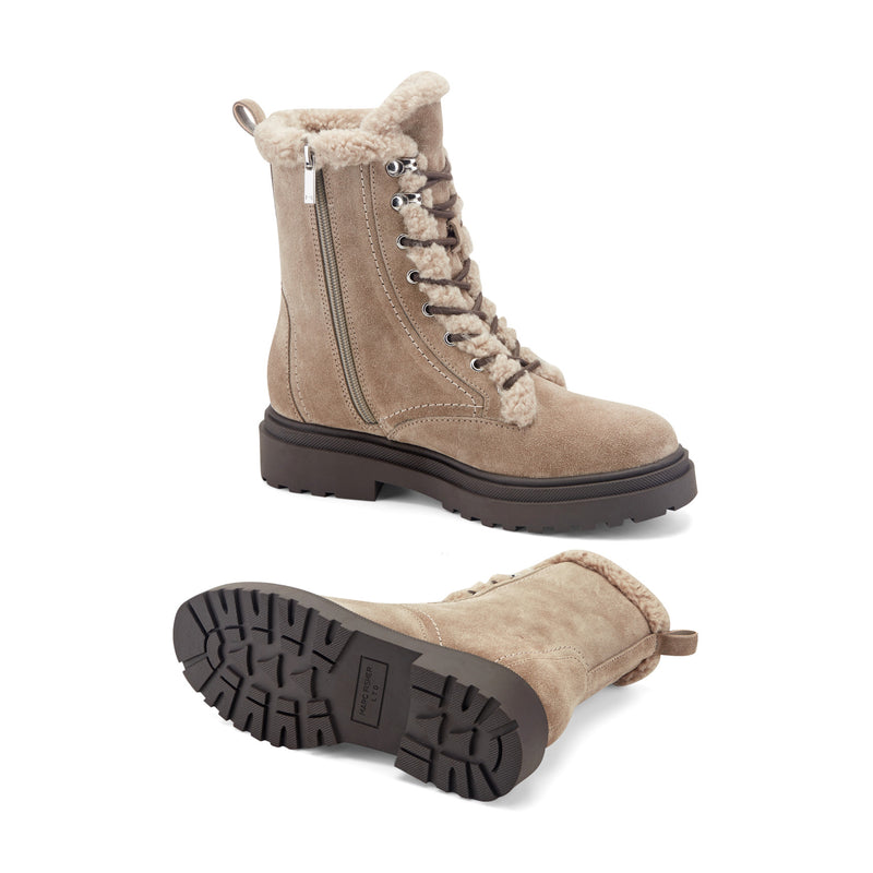 Braylee Leather Lace Up Bootie