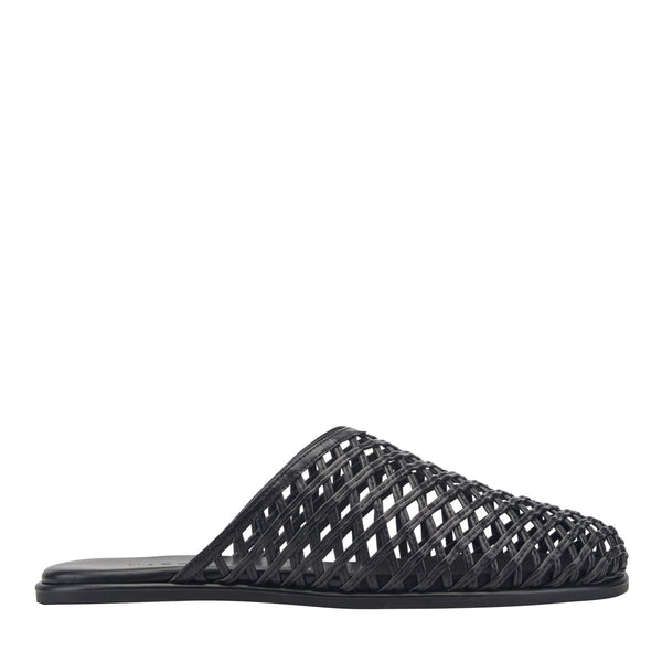 Women's Lynzi Woven Leather Mule - Black Leather | Marc Fisher LTD