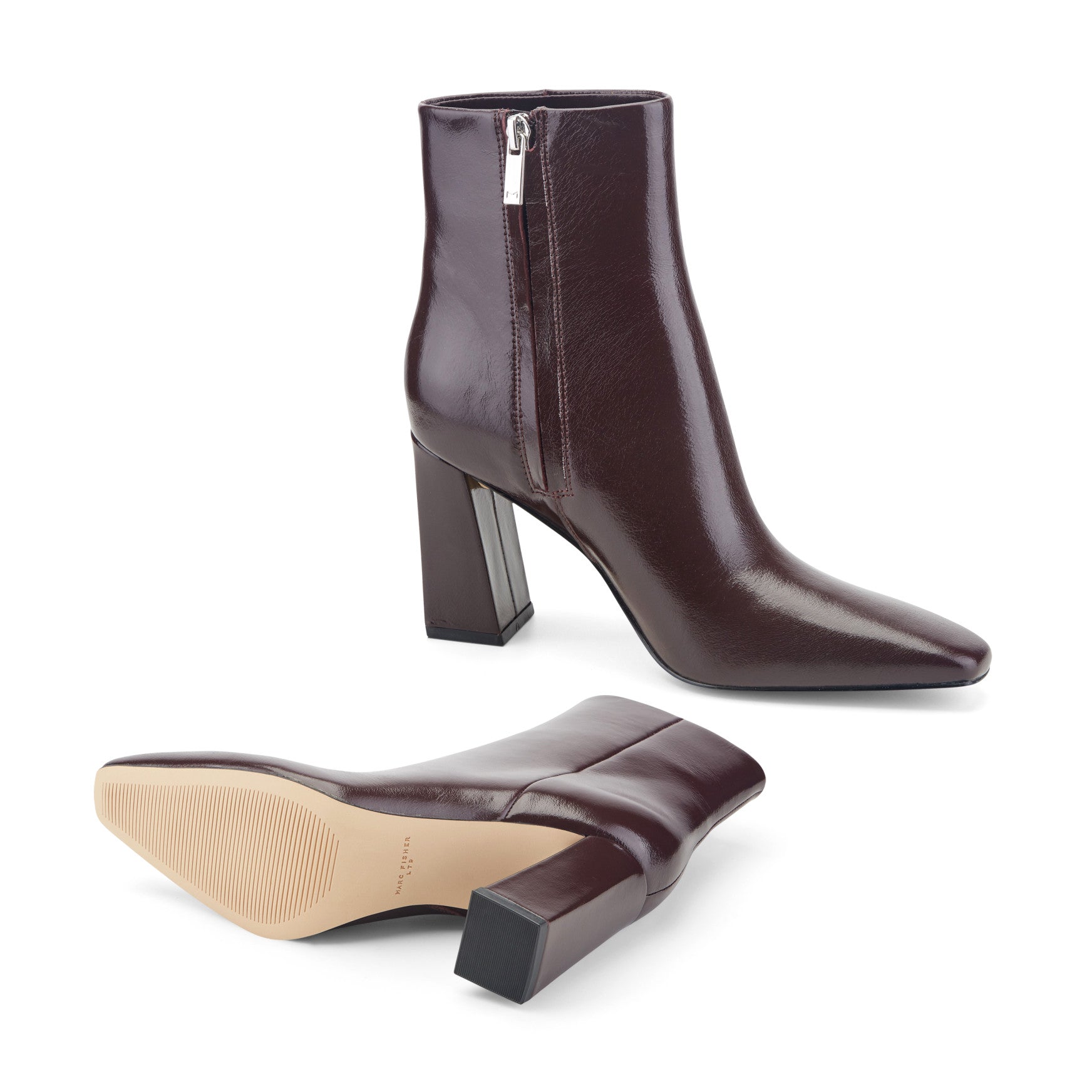 Novella Block Heel Leather Ankle Bootie