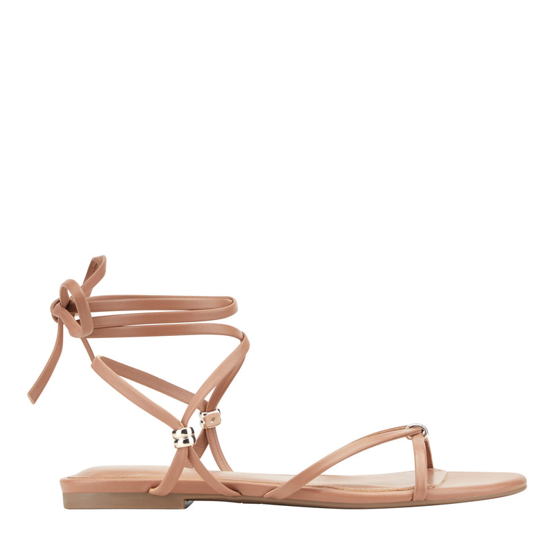 Este Ankle Wrap Leather Sandal