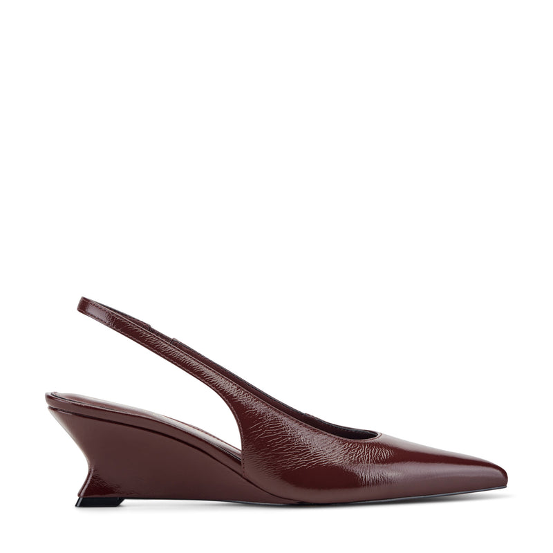 Taten Leather Wedge Slingback Pump