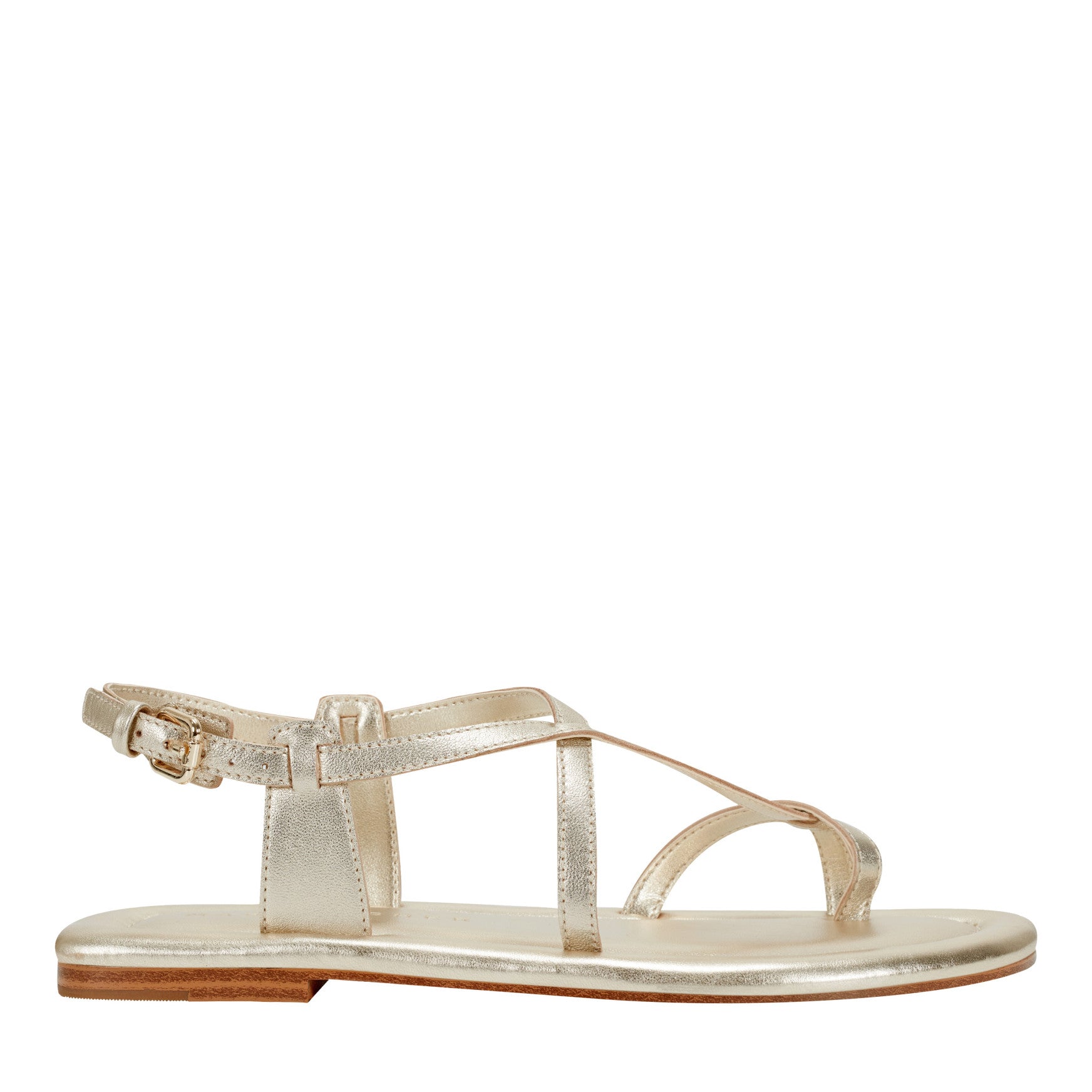Gerty Strappy Leather Flat Sandal