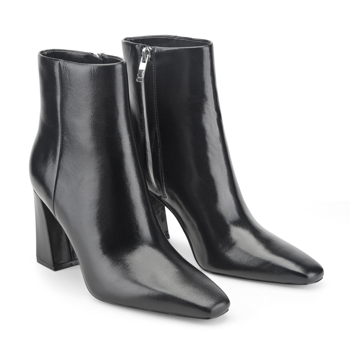 Novella Block Heel Leather Ankle Bootie