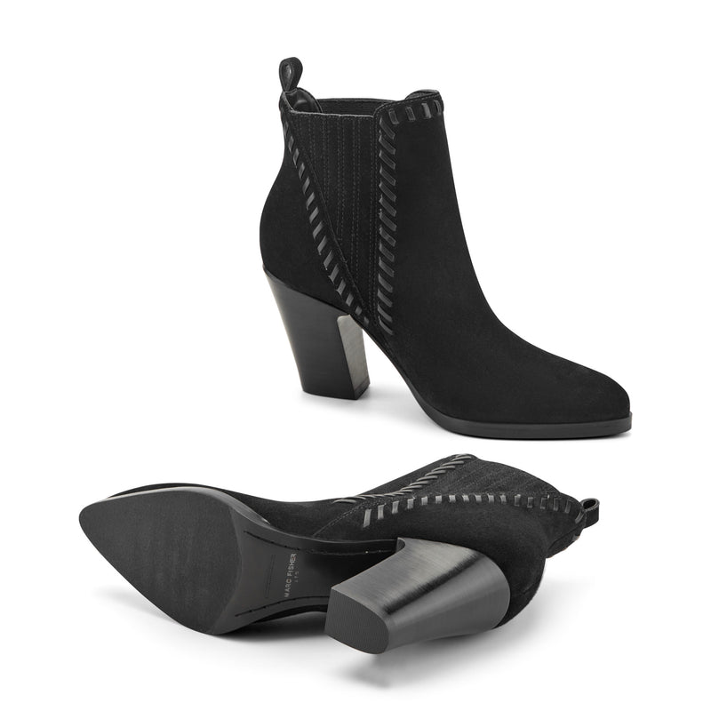 Alvira Leather Western Ankle Bootie