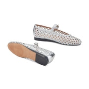 Evonna Woven Leather Mary Jane Ballet Flat