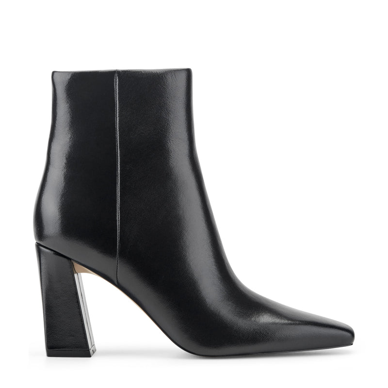 Novella Block Heel Leather Ankle Bootie