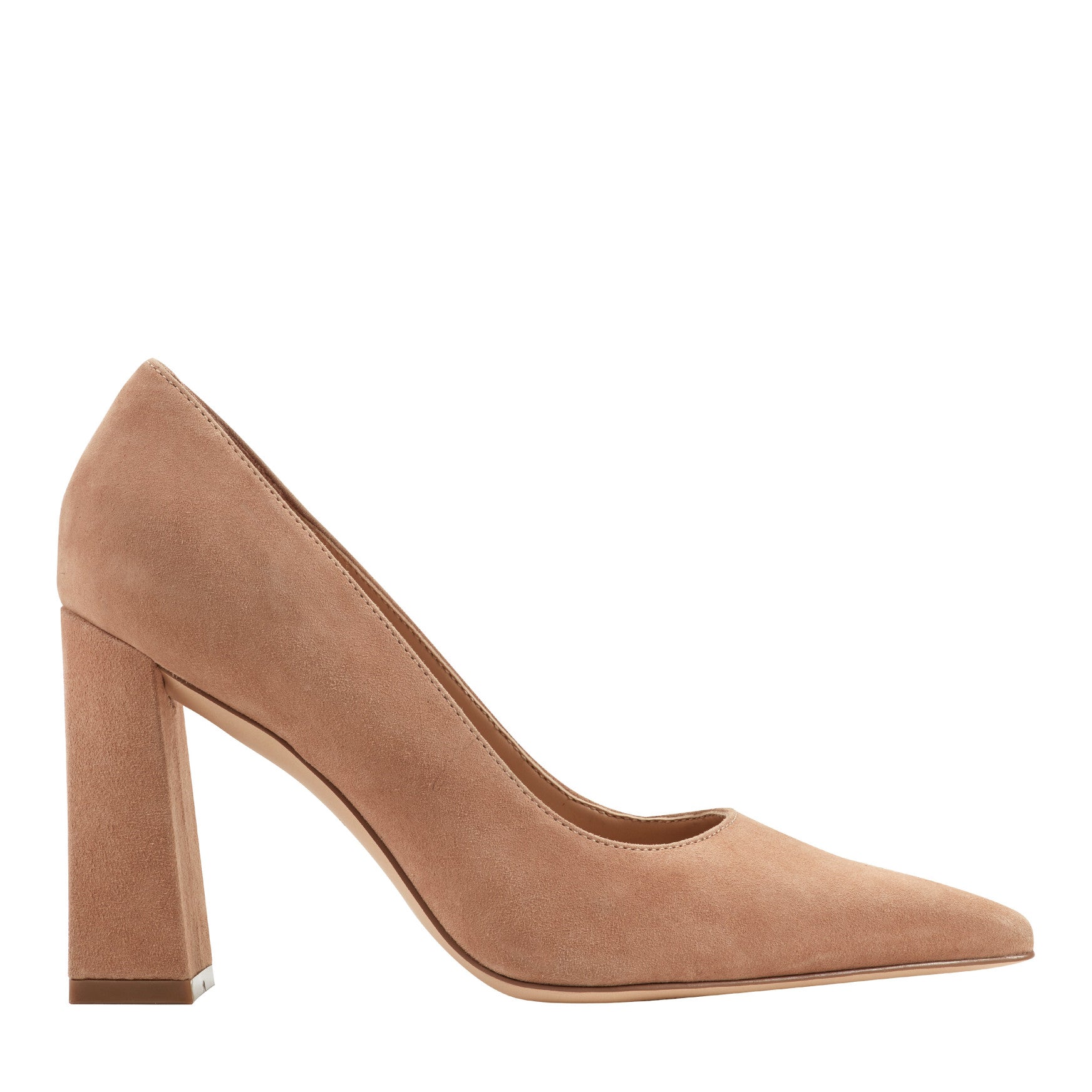 Minny Leather Block Heel Pump