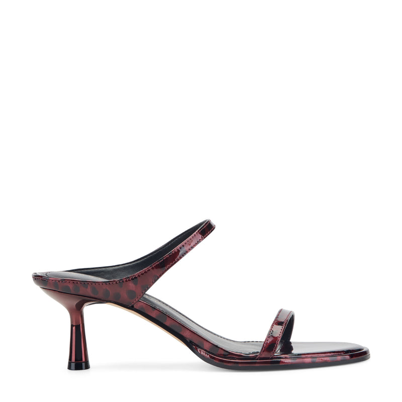 Alonde Leather Heeled Slide Sandal