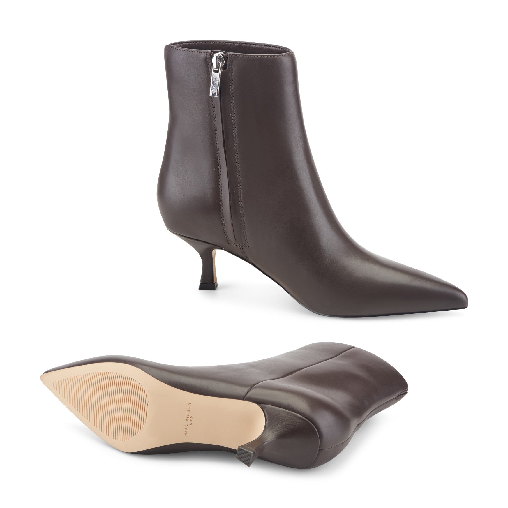 Francy Kitten Heel Leather Bootie