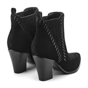 Alvira Leather Western Ankle Bootie