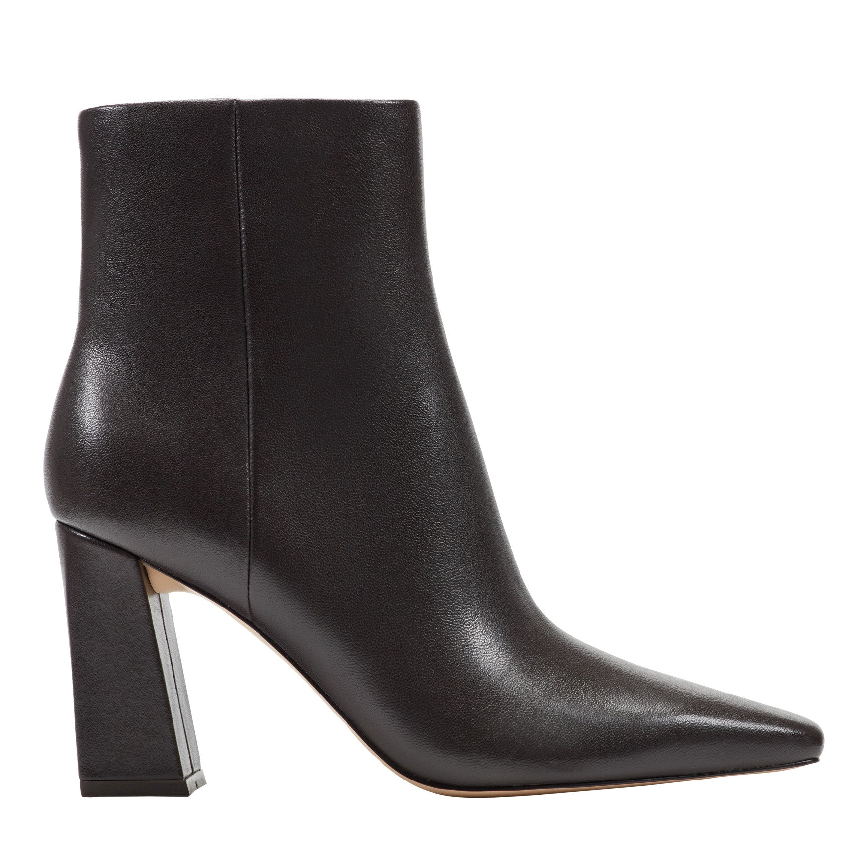 Novella Block Heel Leather Ankle Bootie