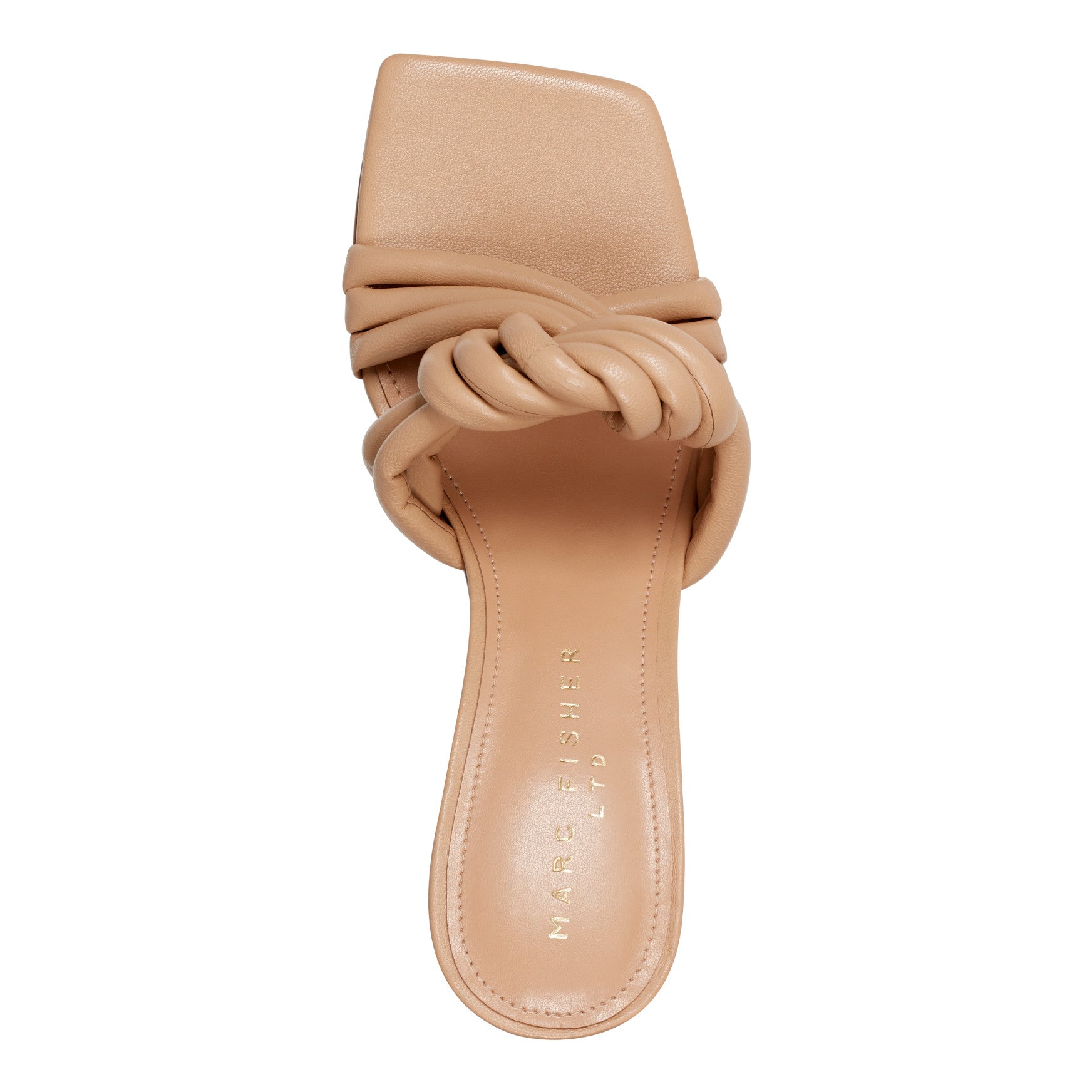 Dru Knotted Leather Slide Sandal