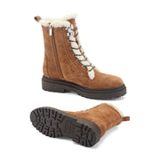 Braylee Leather Lace Up Bootie
