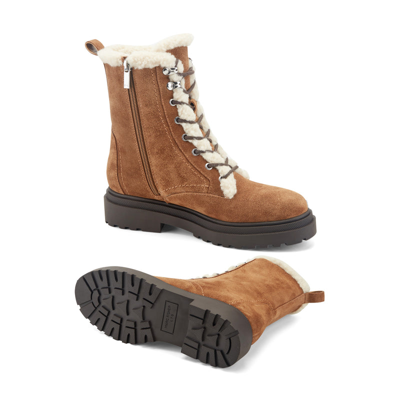 Braylee Leather Lace Up Bootie