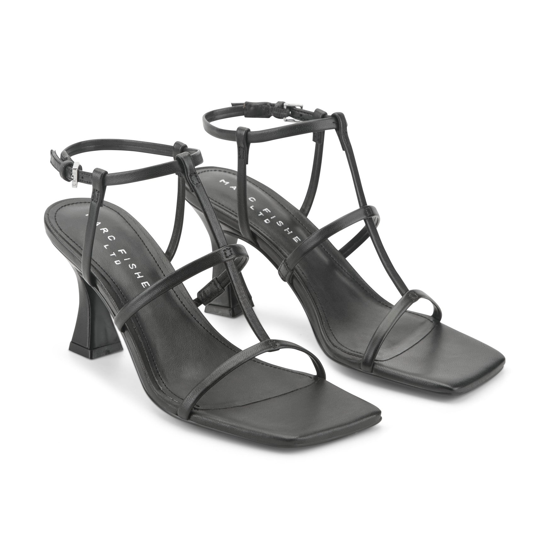 Marc Fisher LTD Dennie Women's Sandals Black Leather : 7.5 M Marc Fisher LTD Dennie Women's Sandals Black Leather : 7.5 M