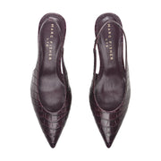 Taten Leather Wedge Slingback Pump