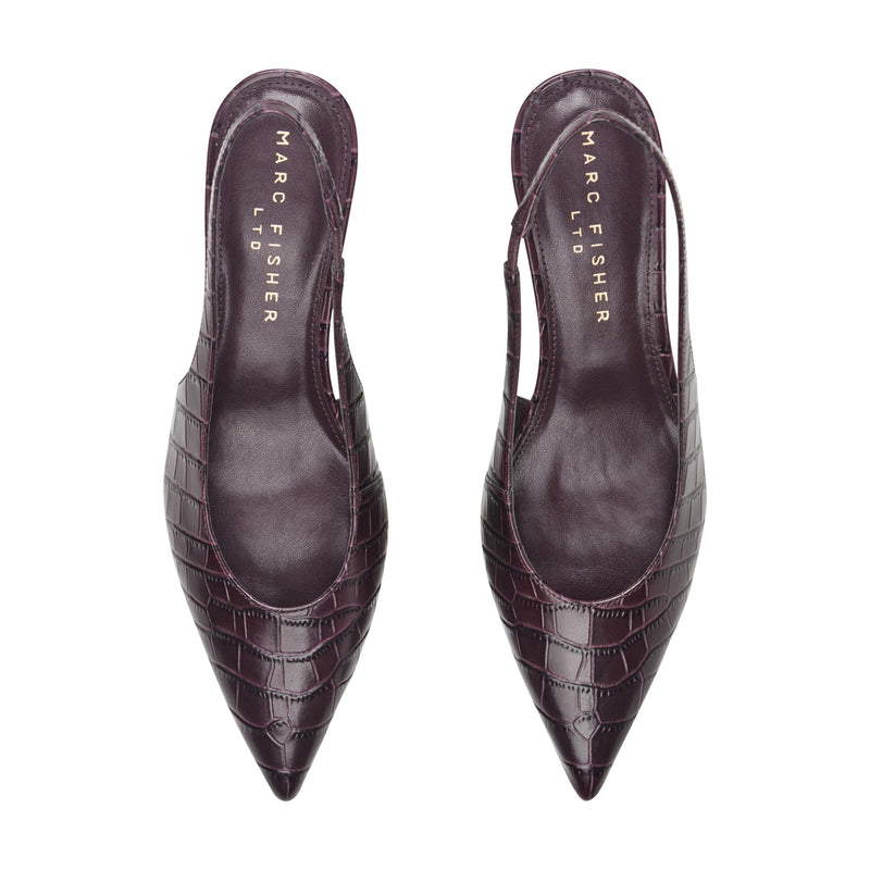 Taten Leather Wedge Slingback Pump