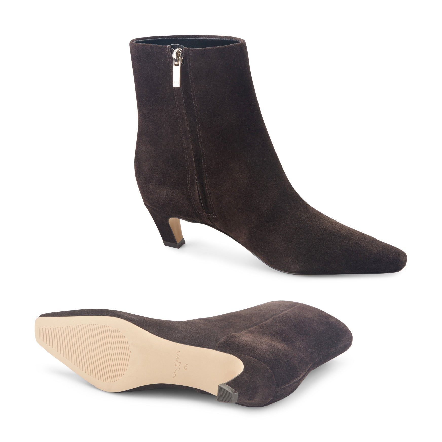 Danai Kitten Heel Leather Ankle Bootie